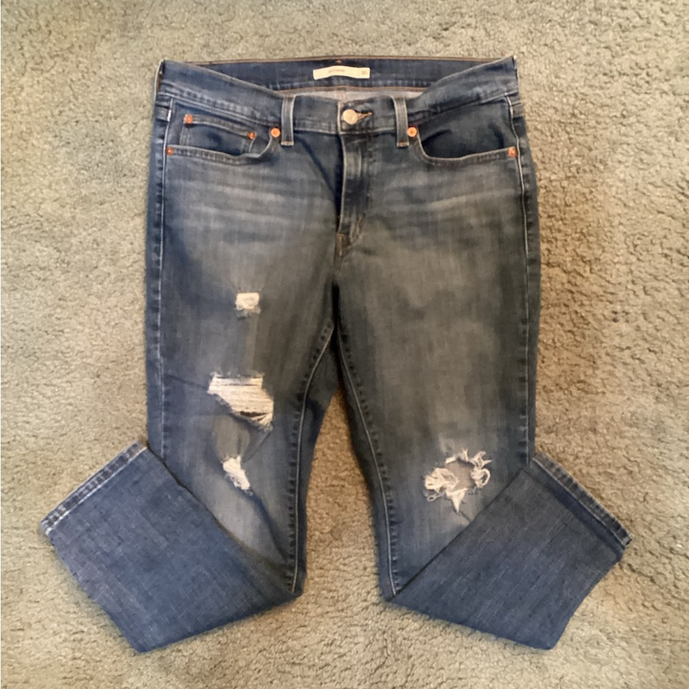 LEVIS BOYFRIEND CROP MID RISE WOMEN'S JEANS sz 10 30